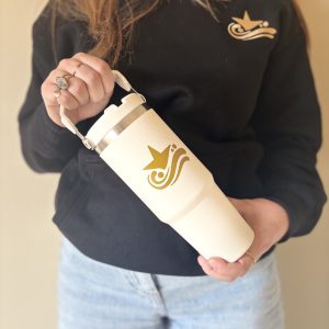 Drinkfles met rietje